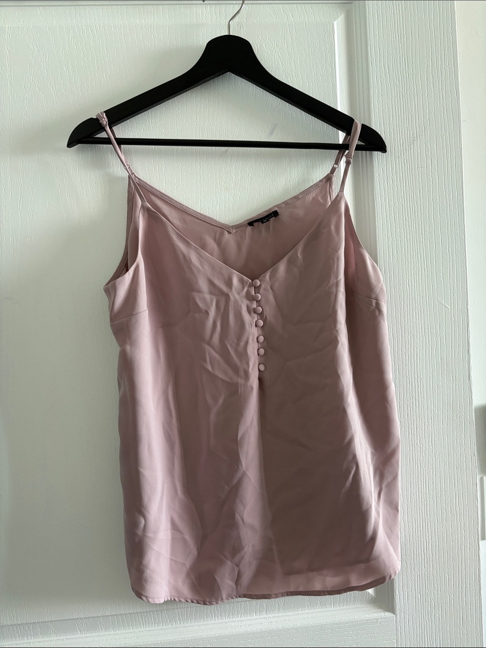 Women's Dusty Pink Button-Front Camisole Top